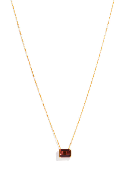 The Izzy Necklace with 3.71ct Peach Tourmaline