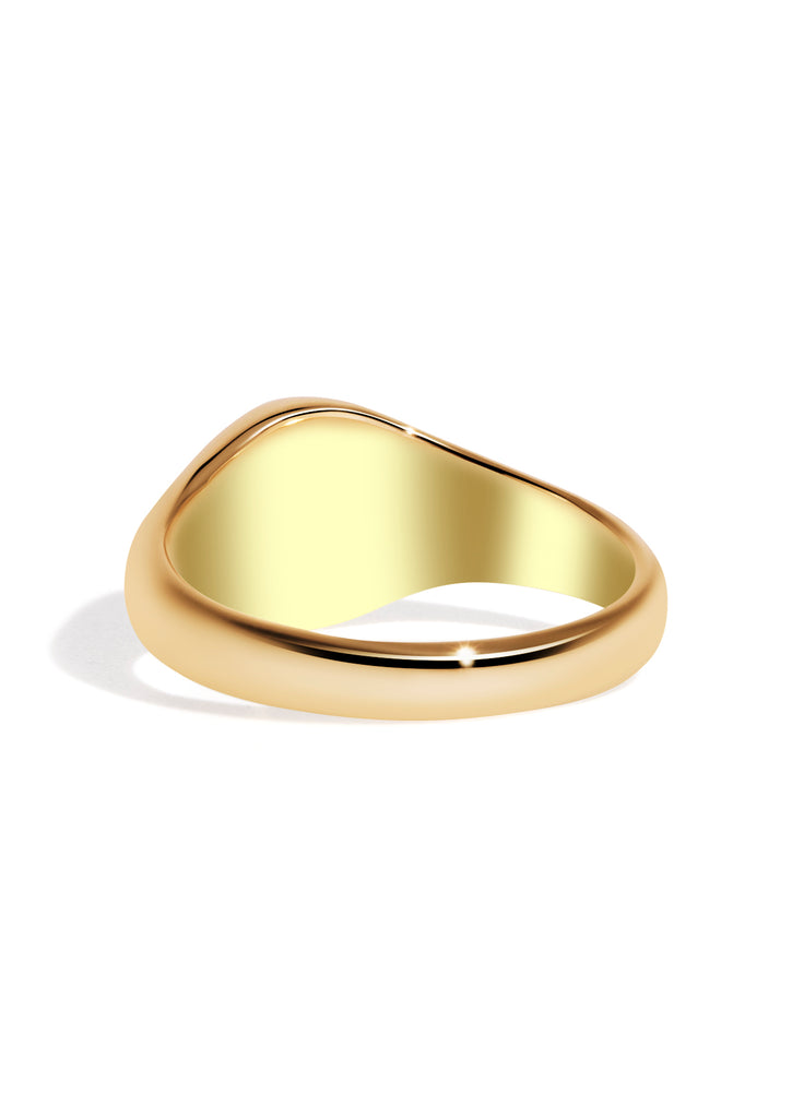 The Echo Yellow Gold Signet Ring