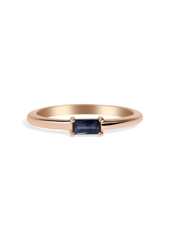 The Rue Sapphire Rose Gold Ring