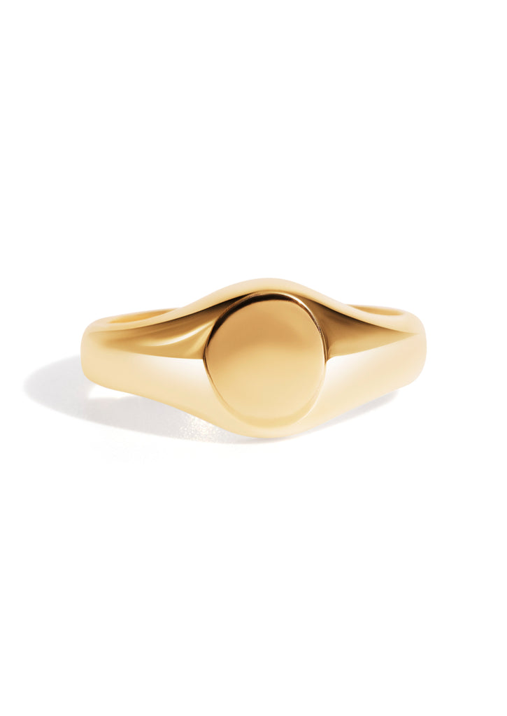 The Echo Yellow Gold Signet Ring