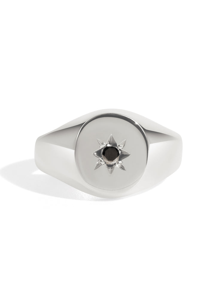 The Apollo White Gold Signet Ring