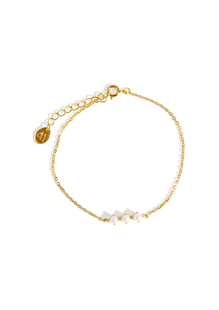 The Pearl Corsage 14ct Gold Vermeil Bracelet