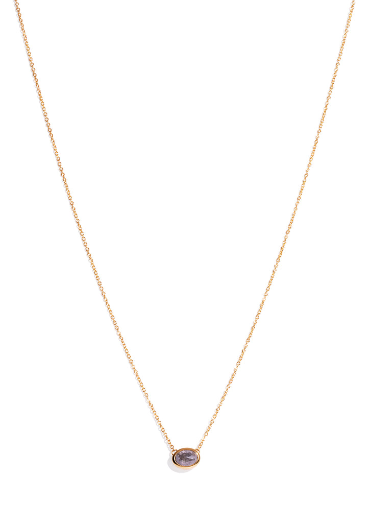 The Celeste Necklace with Salt & Pepper Diamond