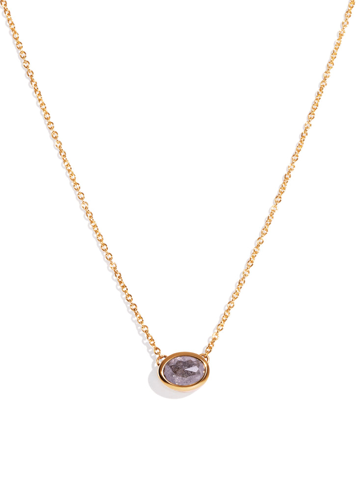 The Celeste Necklace with Salt & Pepper Diamond