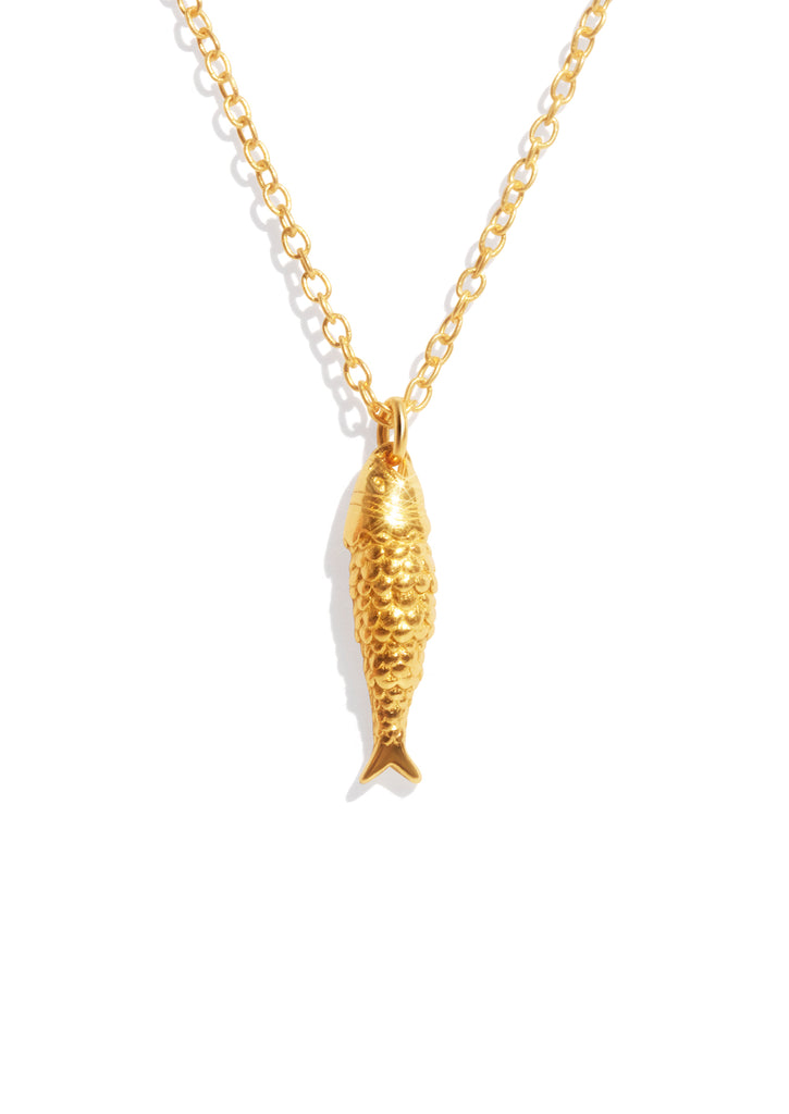 The Lucky Fish 14ct Gold Vermeil Pendant Necklace