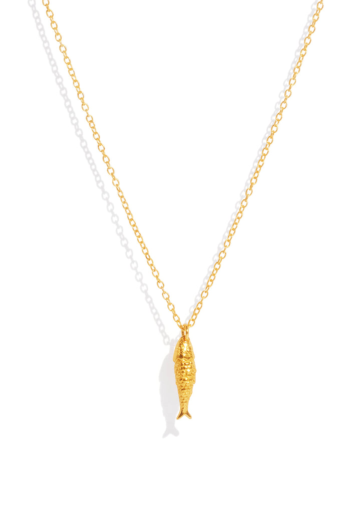 The Lucky Fish 14ct Gold Vermeil Pendant Necklace