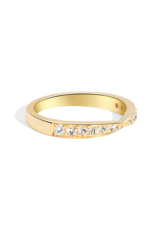 The Aurora 9ct Yellow Gold Diamond Band