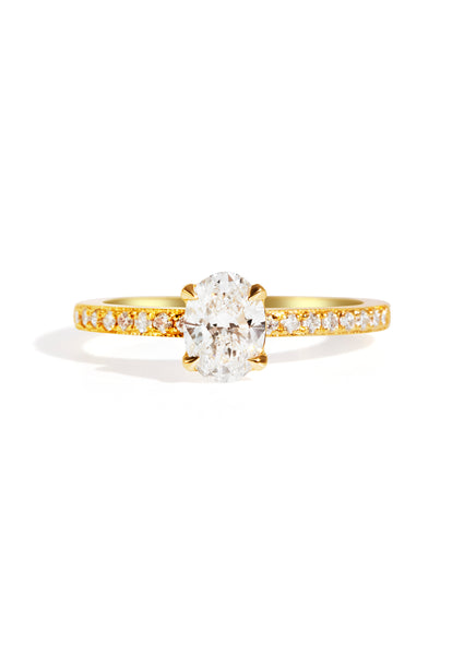 The Juliette Ring with 1.02ct Oval Cultured Diamond