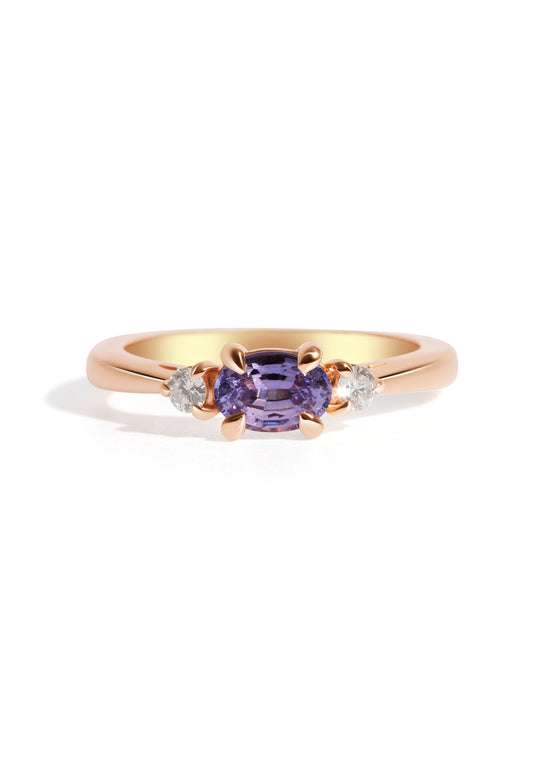 The Ada Ring with 0.80ct Oval Lilac Sapphire