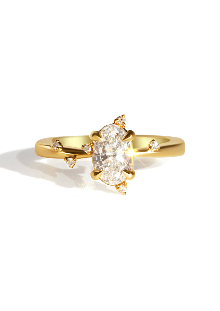 The Juniper Ring with 1.04ct Oval Cultured Diamond