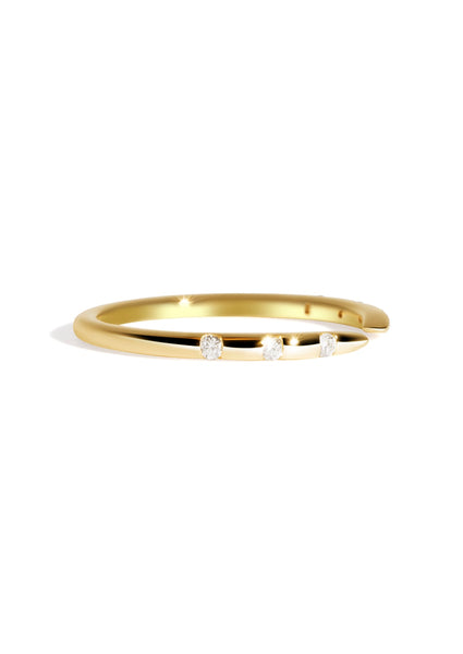 The Lumina Open Diamond Yellow Gold Band