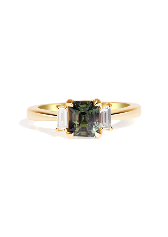 The Ada Ring with 1.57ct Emerald Green Sapphire