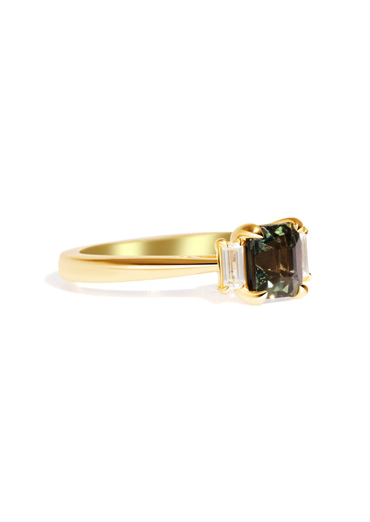 The Ada Ring with 1.57ct Emerald Green Sapphire