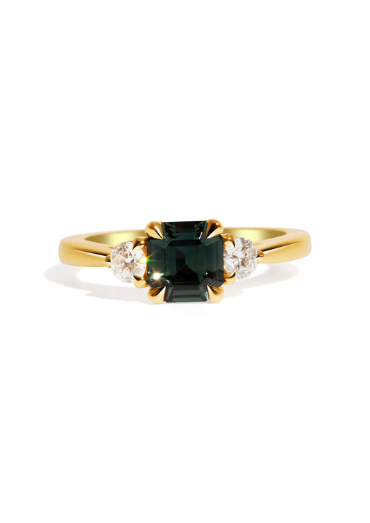 The Ada Ring with 1.28ct Emerald Green Sapphire