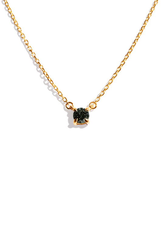 The Eve Necklace with 0.78ct Round Green Sapphire