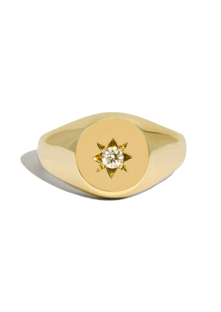 The Diamond 9ct Solid Gold Signet - Molten Store