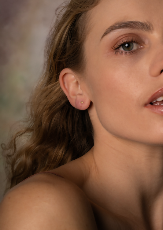 The Petite Fête Citrine Silver Stud Earrings