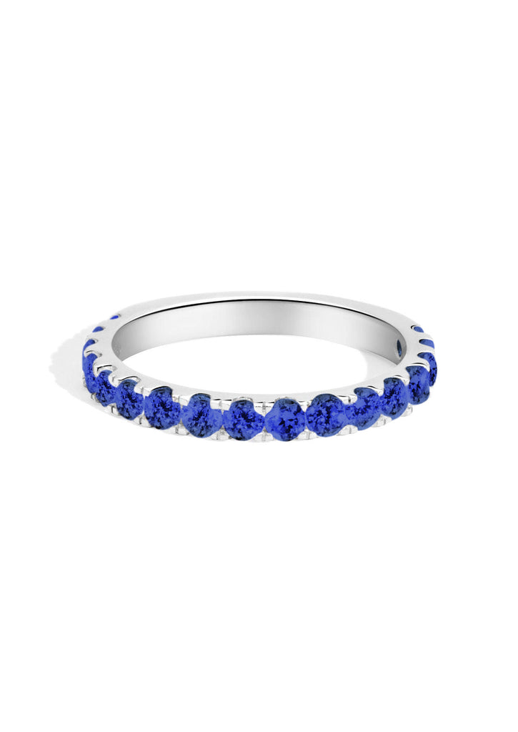 The Myriad White Gold Sapphire Band