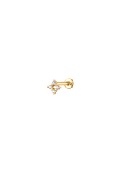 The Starling Diamond 14ct Solid Gold Labret Stud Earring (Single)