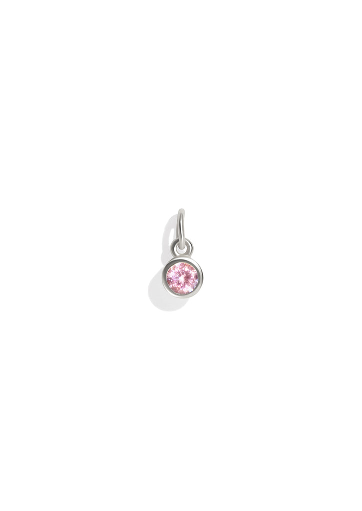 The Baby Fête Pink Tourmaline Silver Pendant