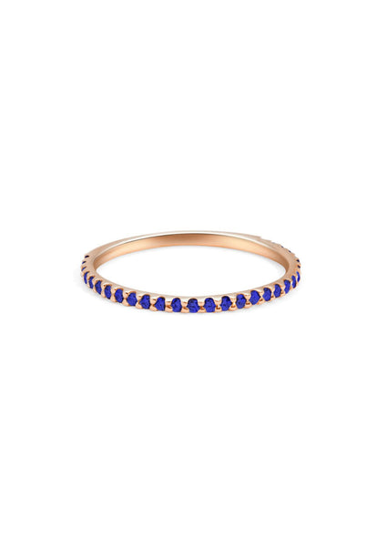 The Mae Sapphire Rose Gold Band