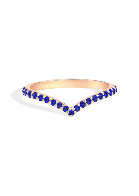 The Allude Rose Gold Sapphire Band