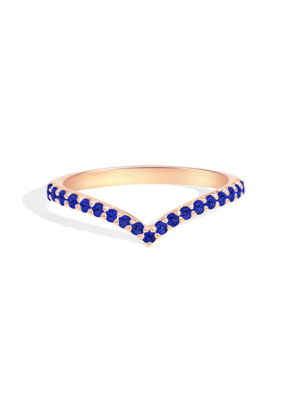 The Allude Rose Gold Sapphire Band