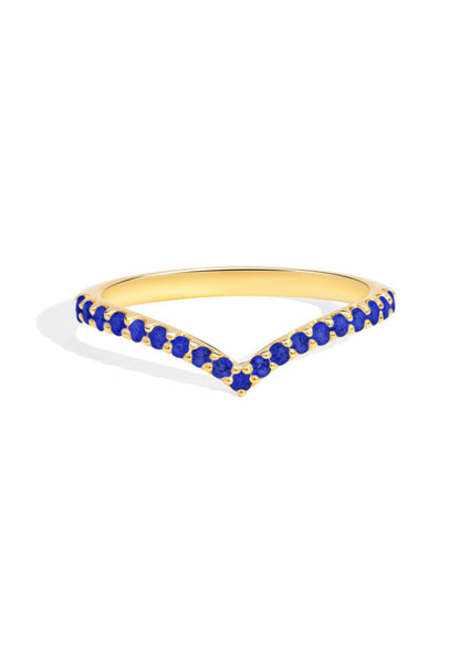 The Allude Yellow Gold Sapphire Band