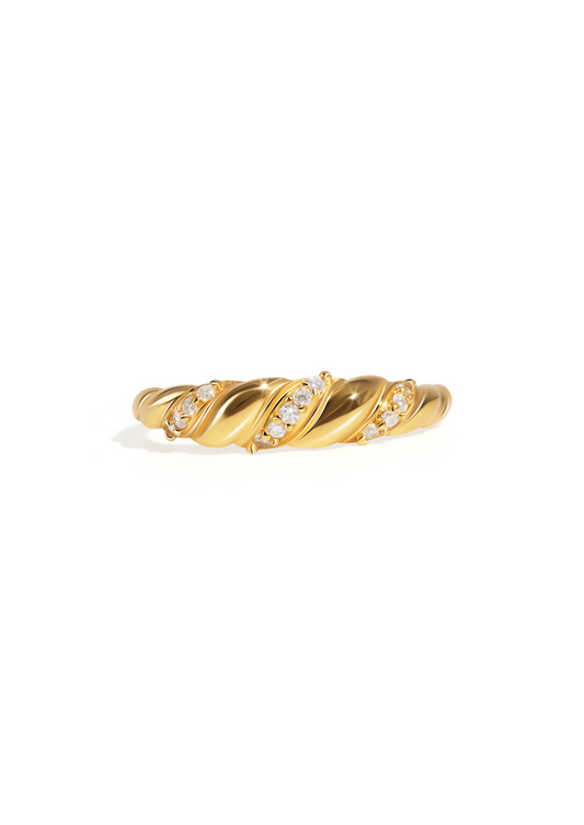 The Croissant Éclat 14ct Gold Vermeil Ring