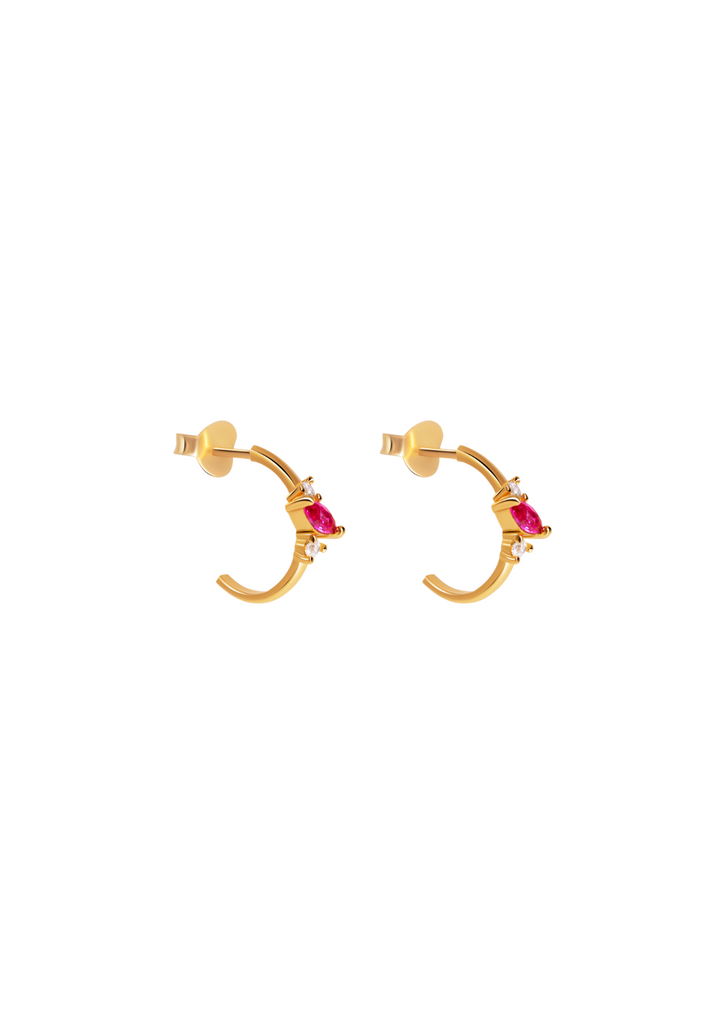 The Symphony Gold Vermeil Half Hoop Earrings