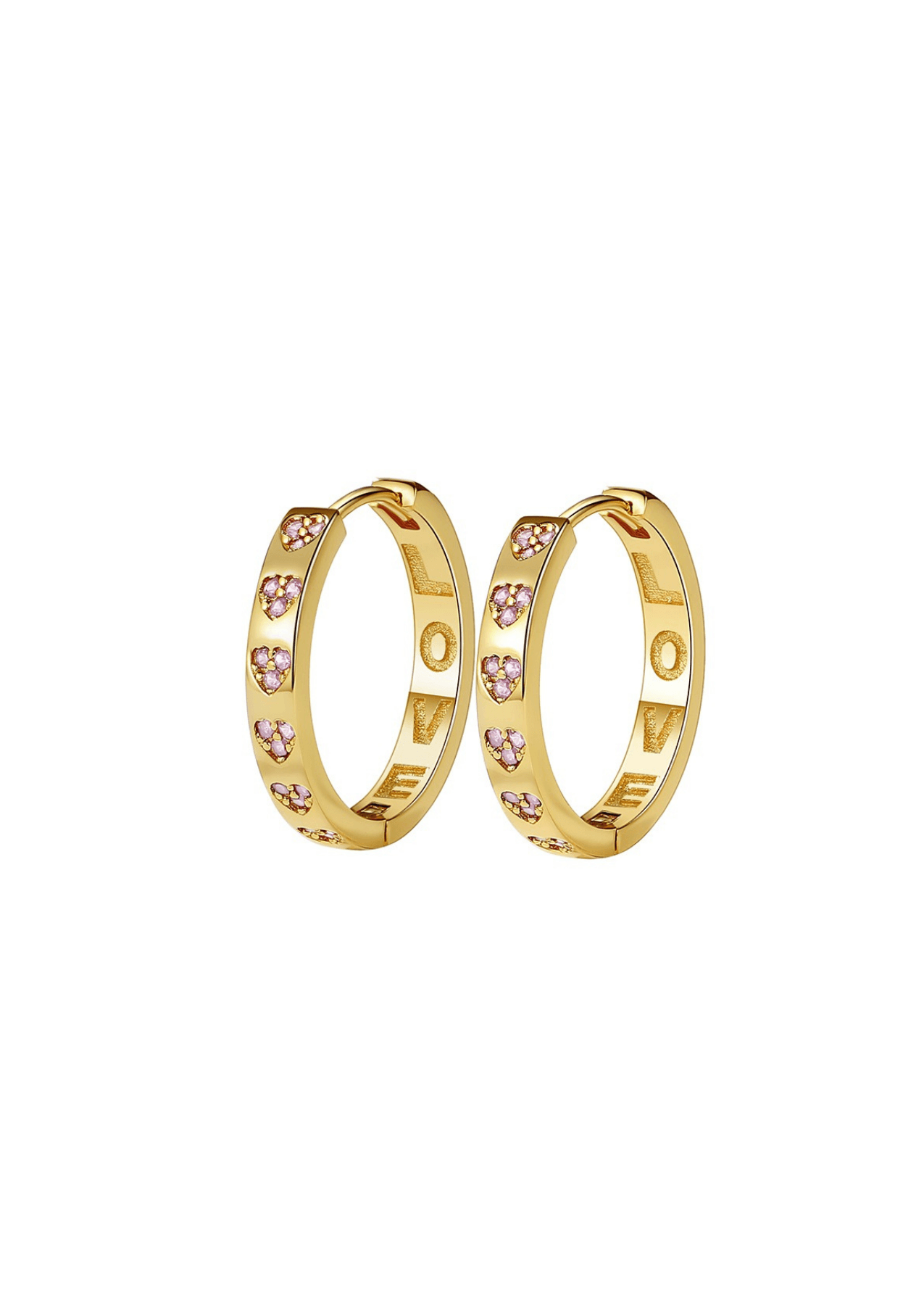 The Love Letter 14ct Gold Vermeil Hoop Earrings - Molten Store