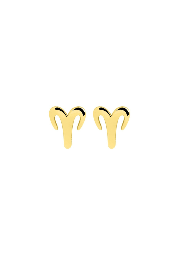 The Zodiac 14ct Gold Vermeil Stud Earrings - Molten Store