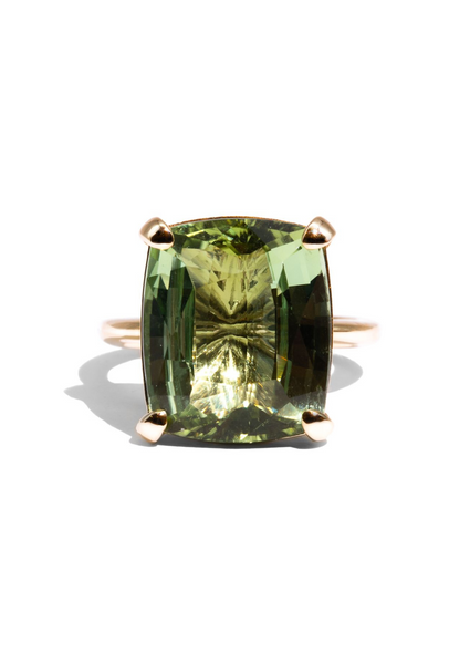 The June Ring with 12.8ct Cushion Tourmaline