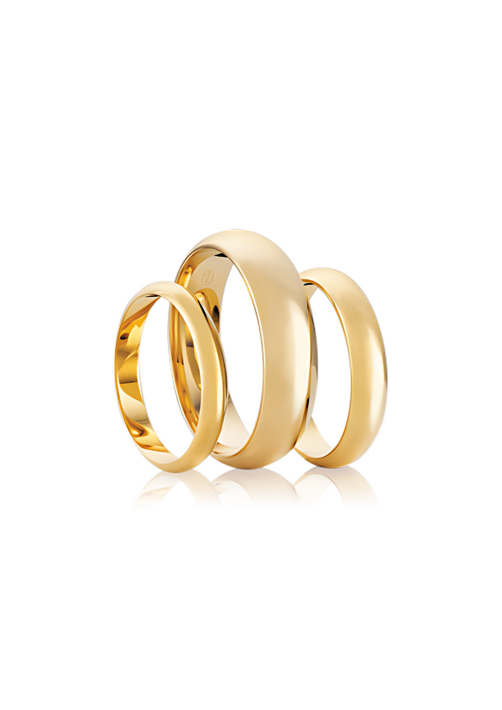 The Dome 9ct Yellow Gold Band