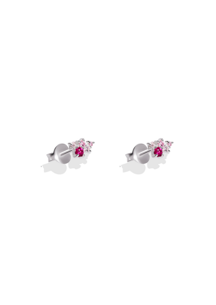 The Nebula Blossom Silver Stud Earrings