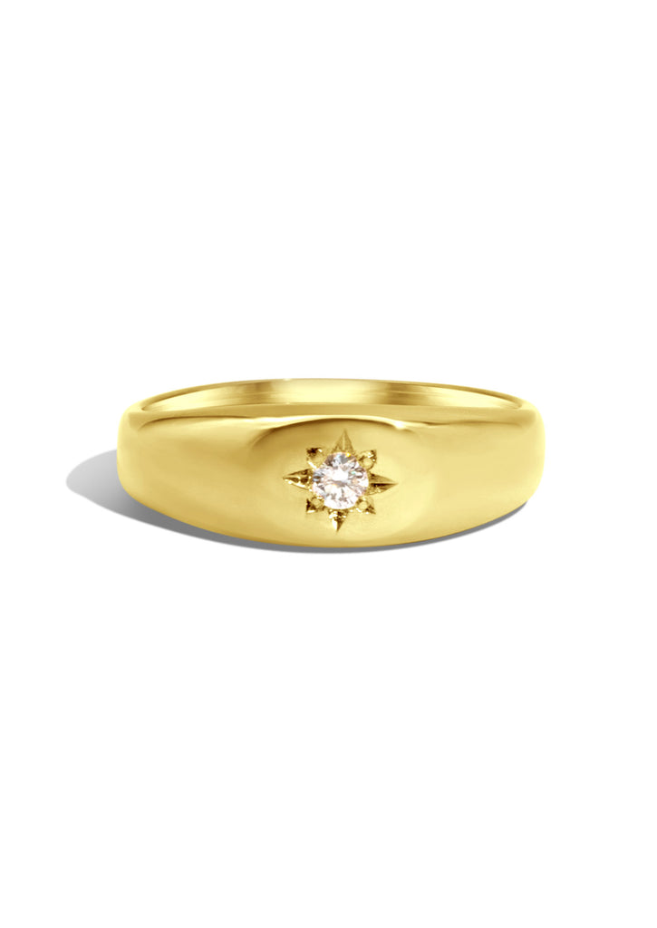 The Astra Yellow Gold Signet Ring