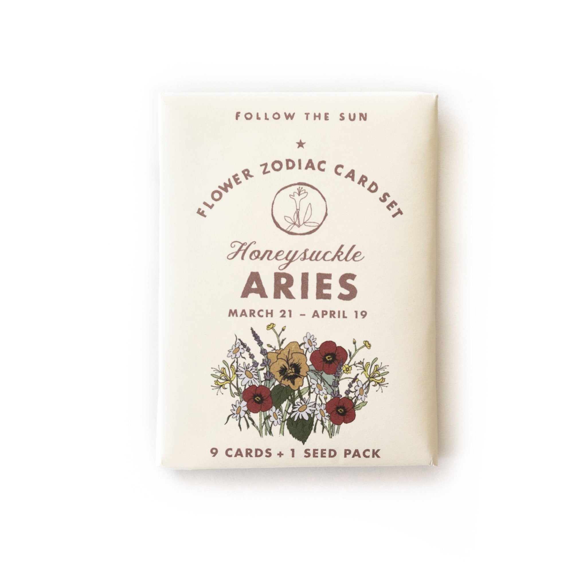 Flower Zodiac Sticker Card Set - Aries - Molten Store