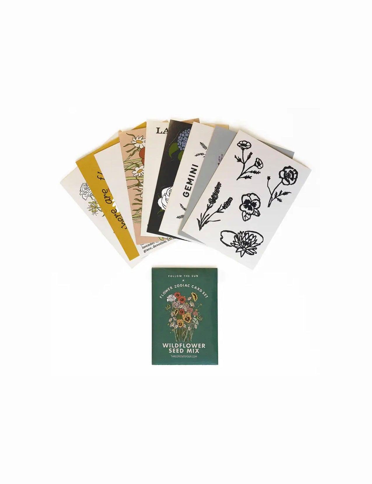 Flower Zodiac Sticker Card Set - Gemini - Molten Store