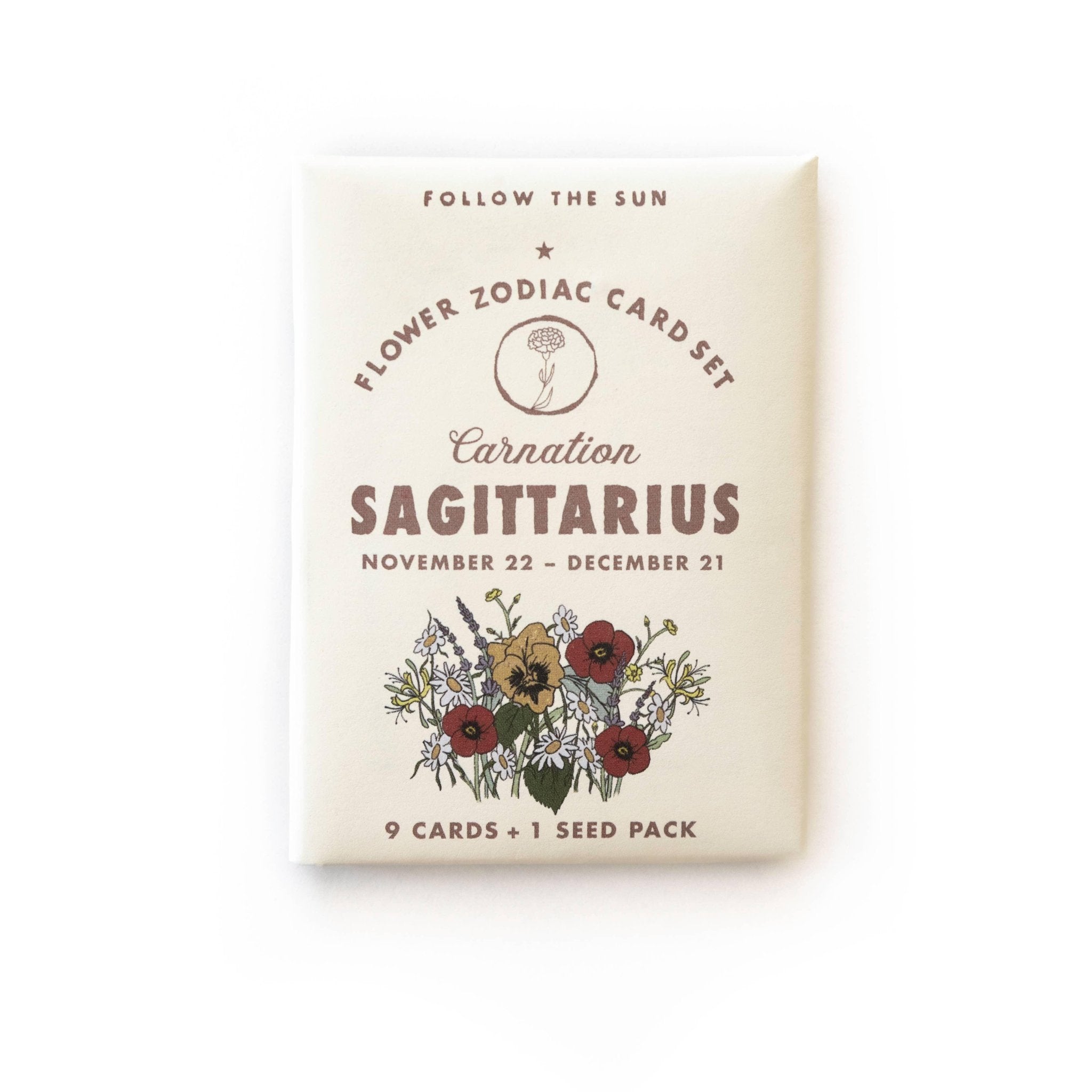 Flower Zodiac Sticker Card Set - Sagittarius - Molten Store