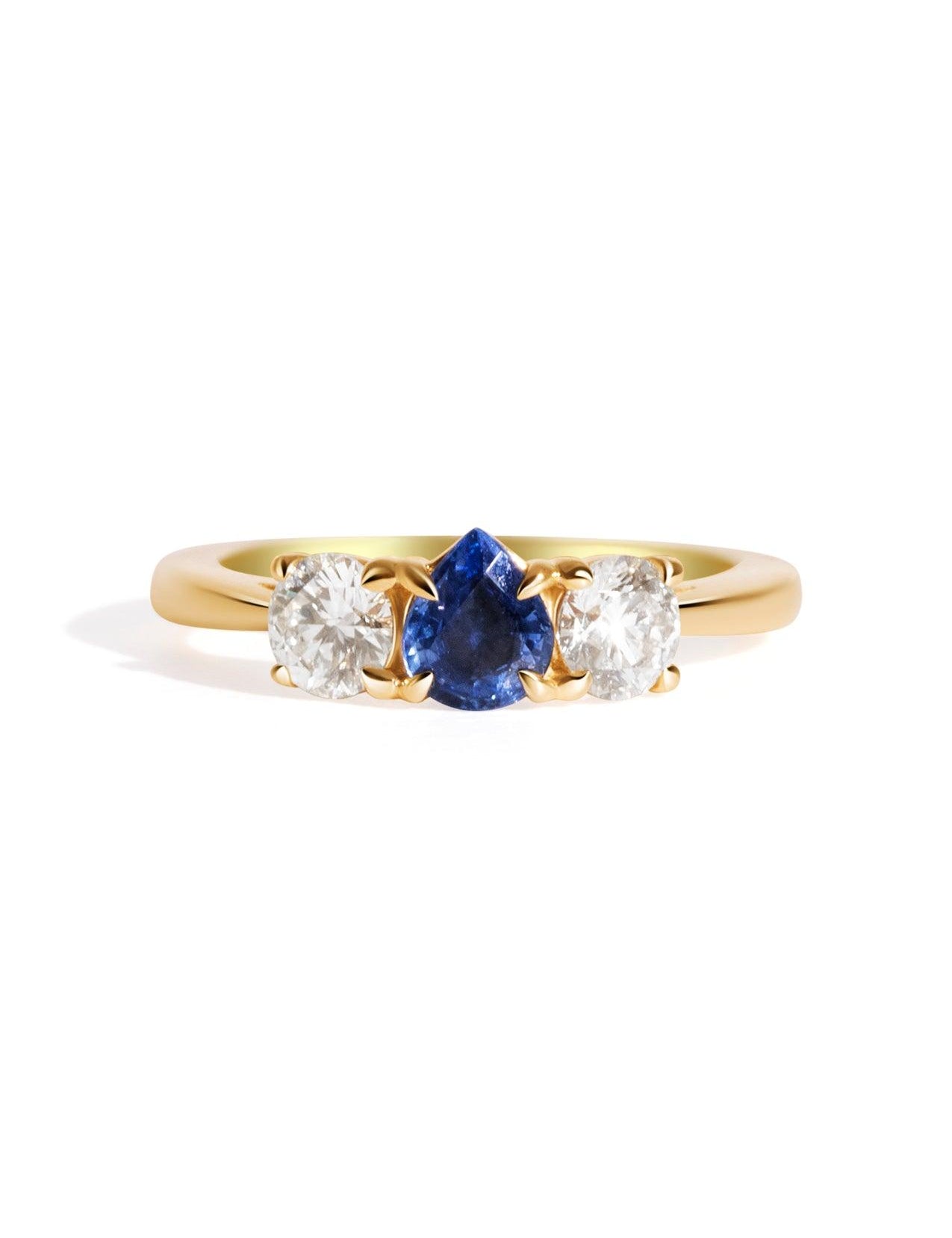 The Ada Ring with 0.4ct Pear Ceylon Sapphire - Molten Store