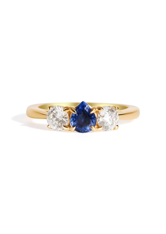 The Ada Ring with 0.4ct Pear Ceylon Sapphire - Molten Store