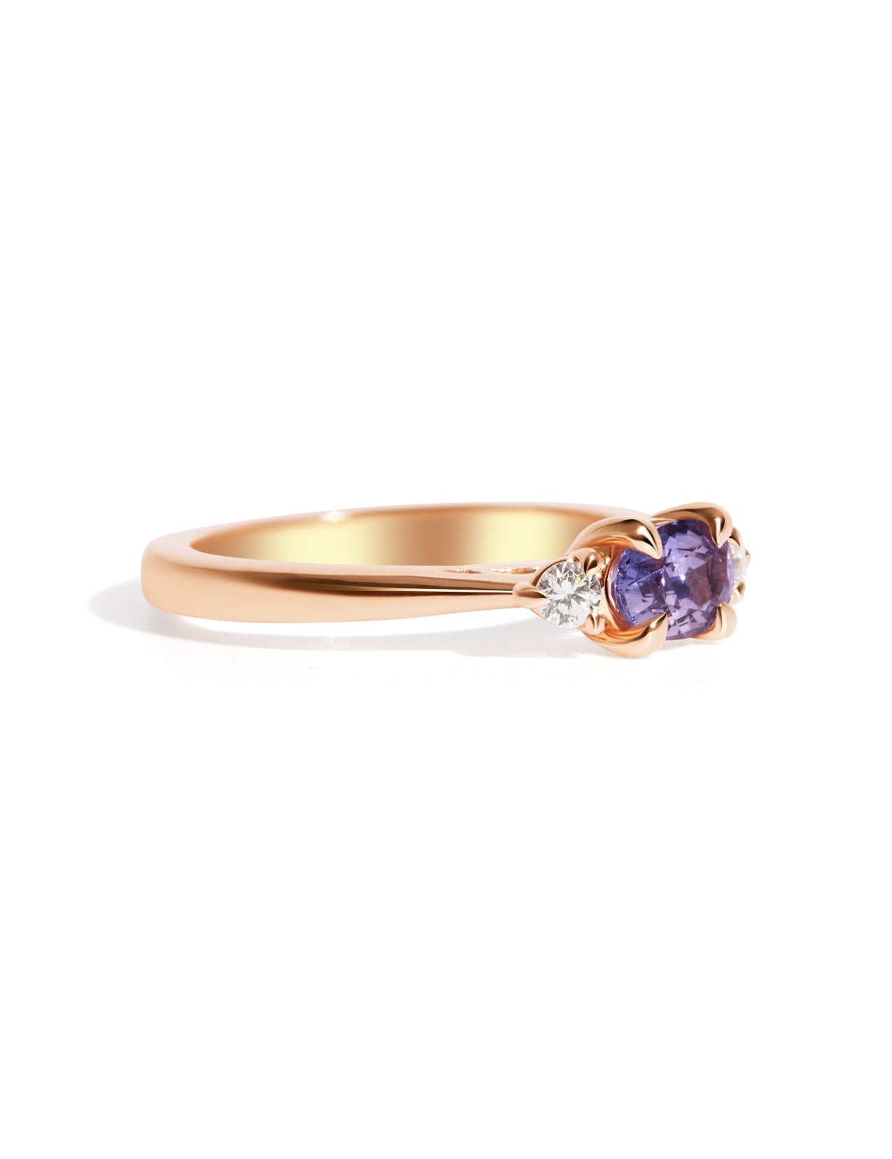 The Ada Ring with 0.80ct Oval Lilac Sapphire - Molten Store