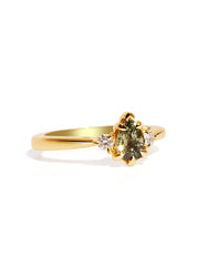 The Ada Ring with 0.85ct Pear Green Sapphire - Molten Store