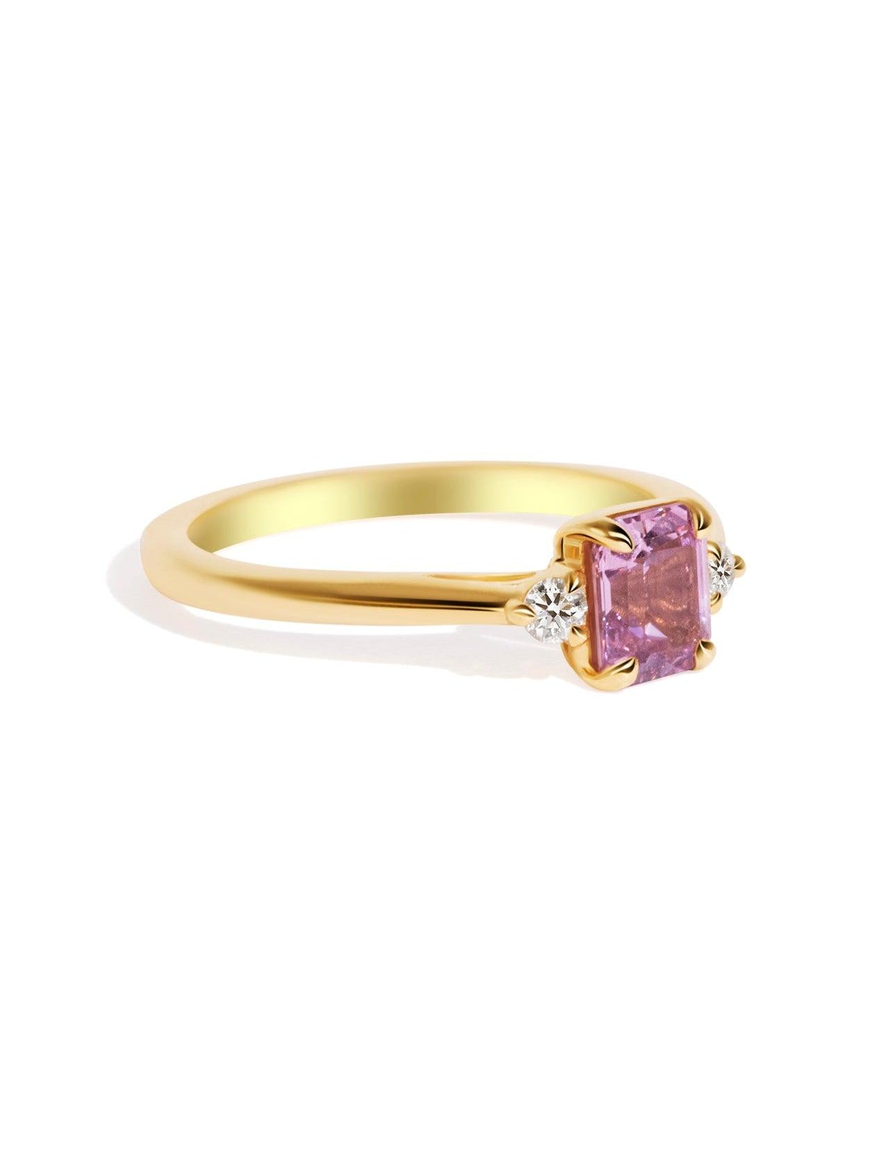 The Ada Ring with 0.9ct Emerald Morganite - Molten Store