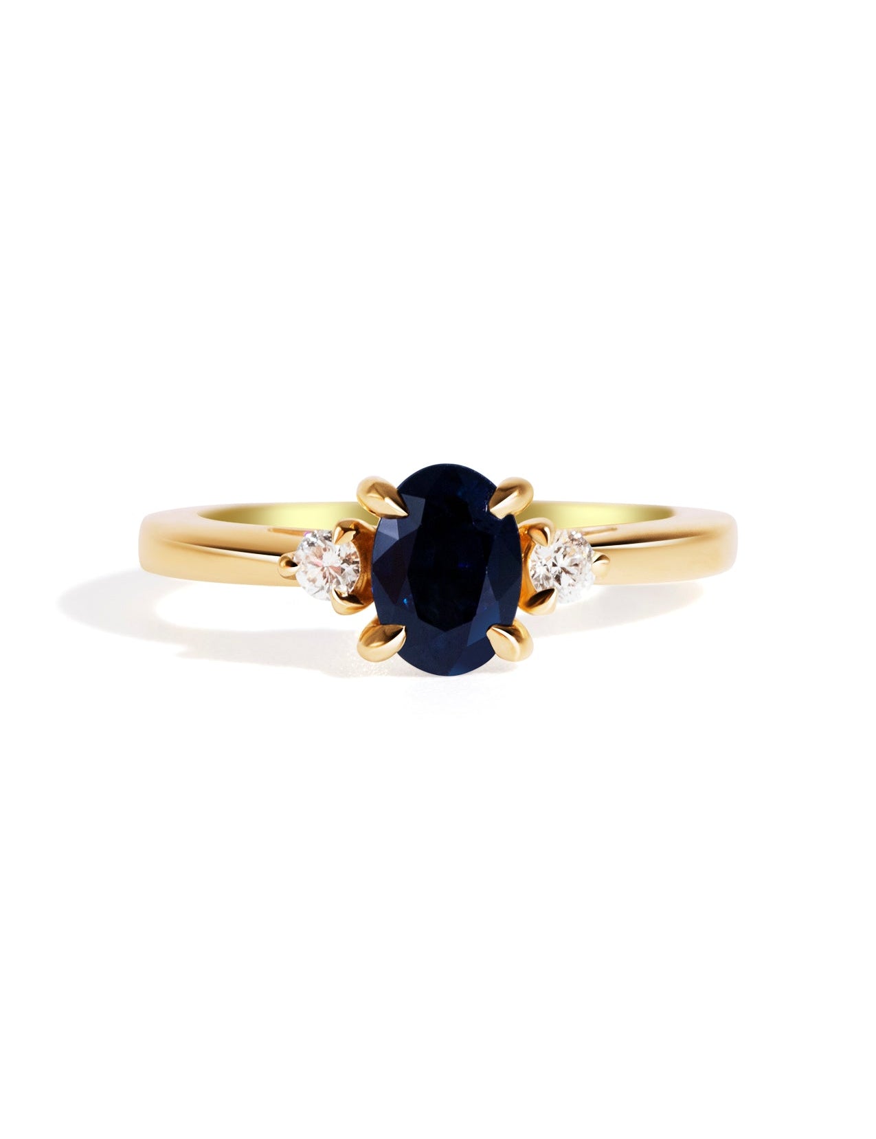 The Ada Ring with 1.01ct Oval Blue Sapphire - Molten Store