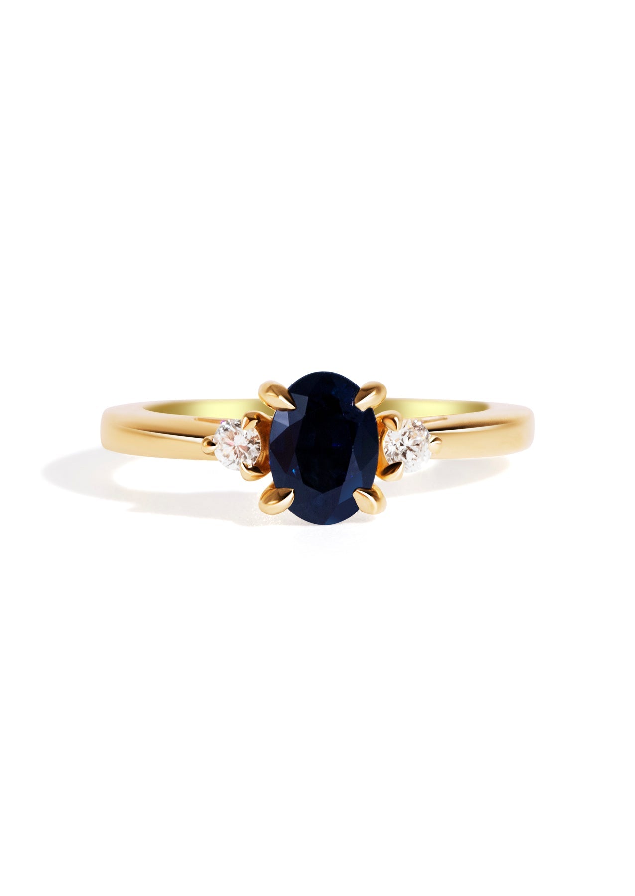 The Ada Ring with 1.01ct Oval Blue Sapphire - Molten Store