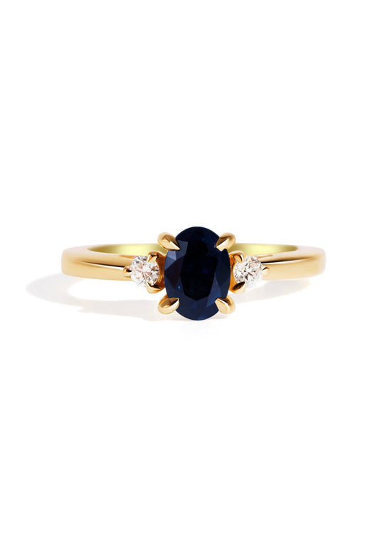 The Ada Ring with 1.01ct Oval Blue Sapphire - Molten Store