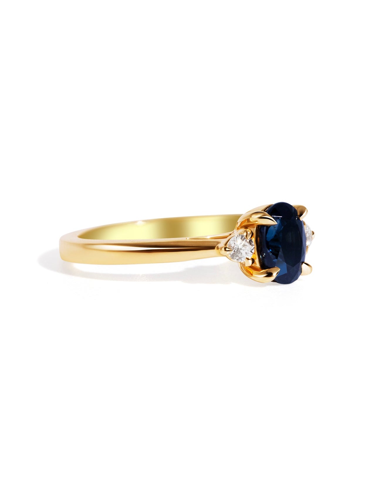 The Ada Ring with 1.01ct Oval Blue Sapphire - Molten Store