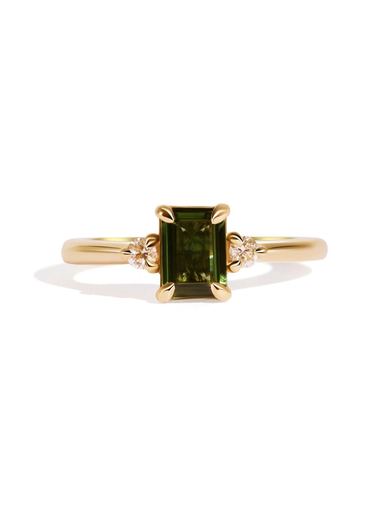 The Ada Ring with 1.23ct Emerald Green Sapphire - Molten Store