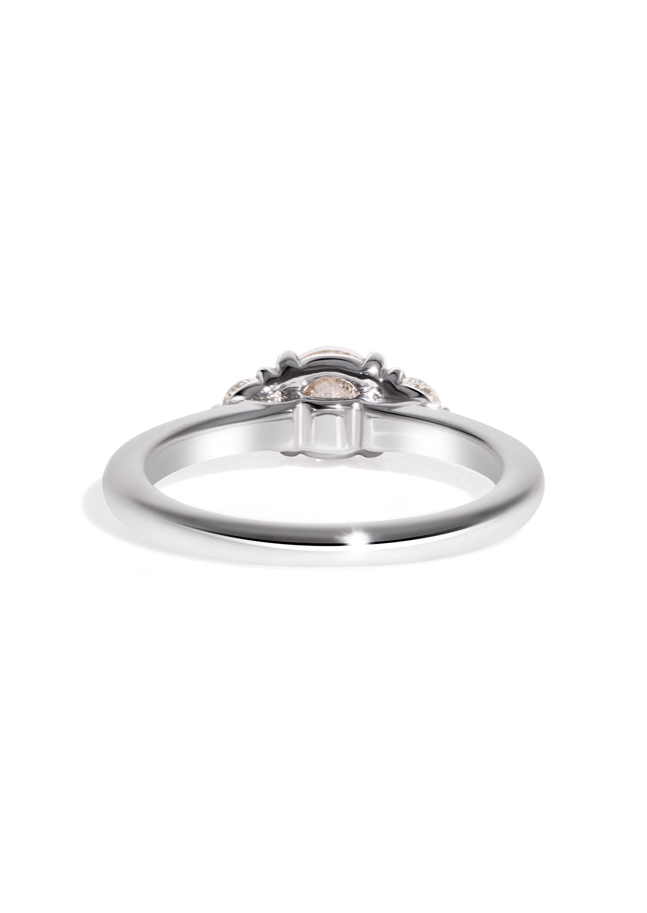 The Ada Ring with 1.23ct Round Salt and Pepper Diamond - Molten Store